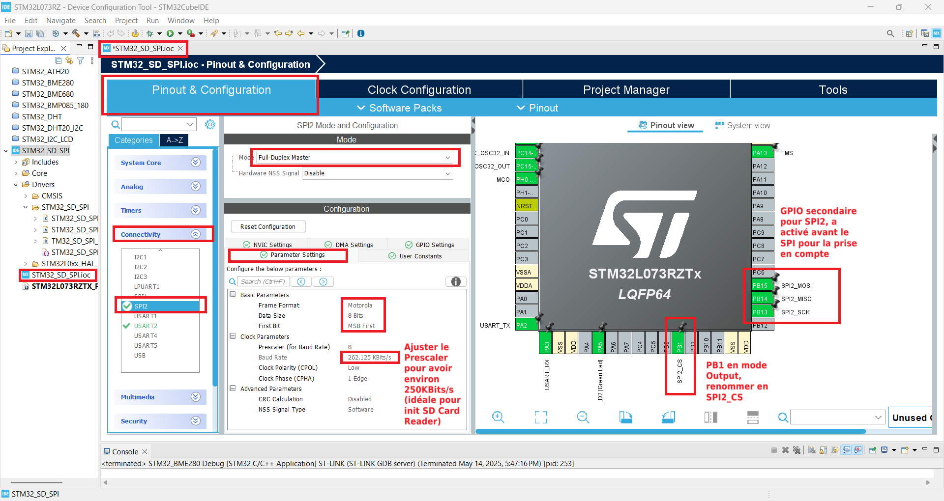 Configuration SPI